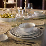 Bol blanc feuille de chou en grès | Fabriquée au Portugal Bol en grès en forme de chou - Blanc