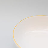 Bol en porcelaine blanche à bord doré – Fabriquée au Portugal Bol en porcelaine "Resonance"
