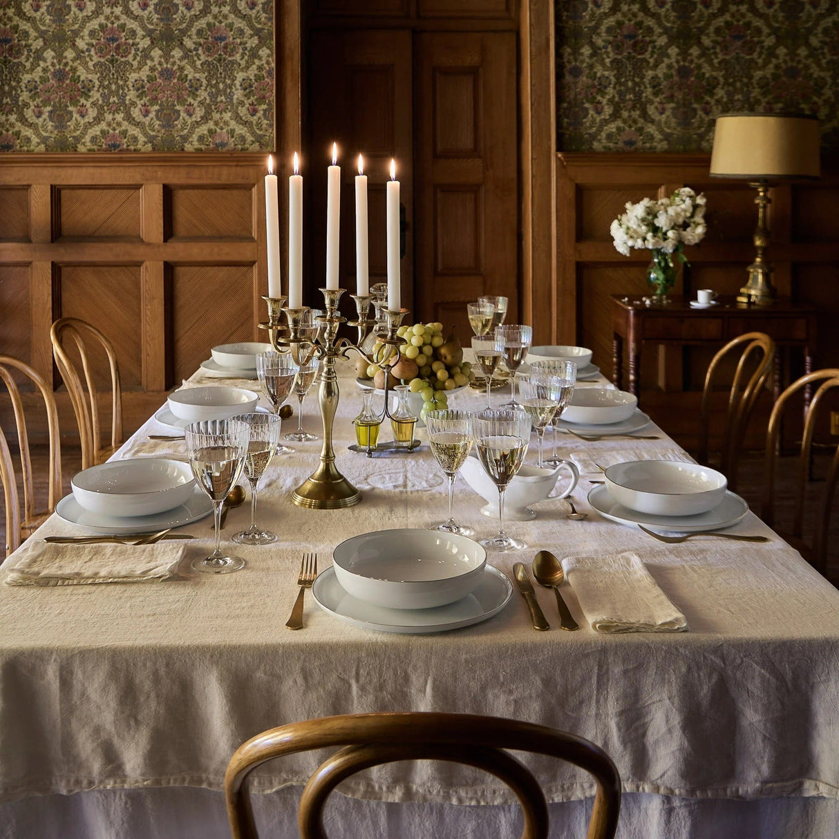 Bol en porcelaine blanche à bord doré – Fabriquée au Portugal Bol en porcelaine "Resonance"