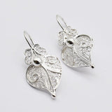 Boucles d'oreille Coeur de Viana en Argent 2,5 cm I Vente en ligne Coração de Viana I Boucles d'oreille en argent - 2,5cm