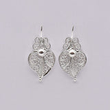 Boucles d'oreille Coeur de Viana en Argent 2,5 cm I Vente en ligne Coração de Viana I Boucles d'oreille en argent - 2,5cm