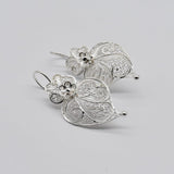 Boucles d'oreille en filigrane d'argent I Vente de bijoux argent Coração de Viana I Boucles d'oreille en argent - 3,5cm