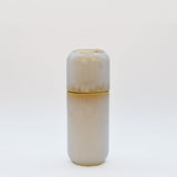 Bouteille + Gobelet en Grès Émaillé | Ensemble Portugais Bouteille en grès "Amazonia" et sa tasse - Blanc