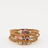 Bracelet en liège artisanal – Élégant, vegan et unique Bracelet en liège et perles