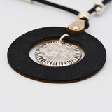 Bracelet en liège et 2 perles violettes – Unisexe, élégant et artisanal Collier en liège