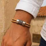 Bracelet en liège Naturel tressé unisexe Bracelet en liège tressé unisexe - Naturel