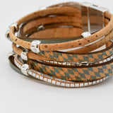 Bracelet en liège tressé noir – Unisexe, élégant et artisanal Bracelet en liège