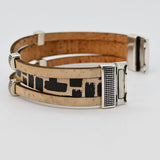 Bracelet en liège tressé noir – Unisexe, élégant et artisanal Bracelet en liège