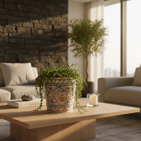 Cache Pot multicolore en céramique de Coimbra Cache pot en céramique de Coimbra - 24cm