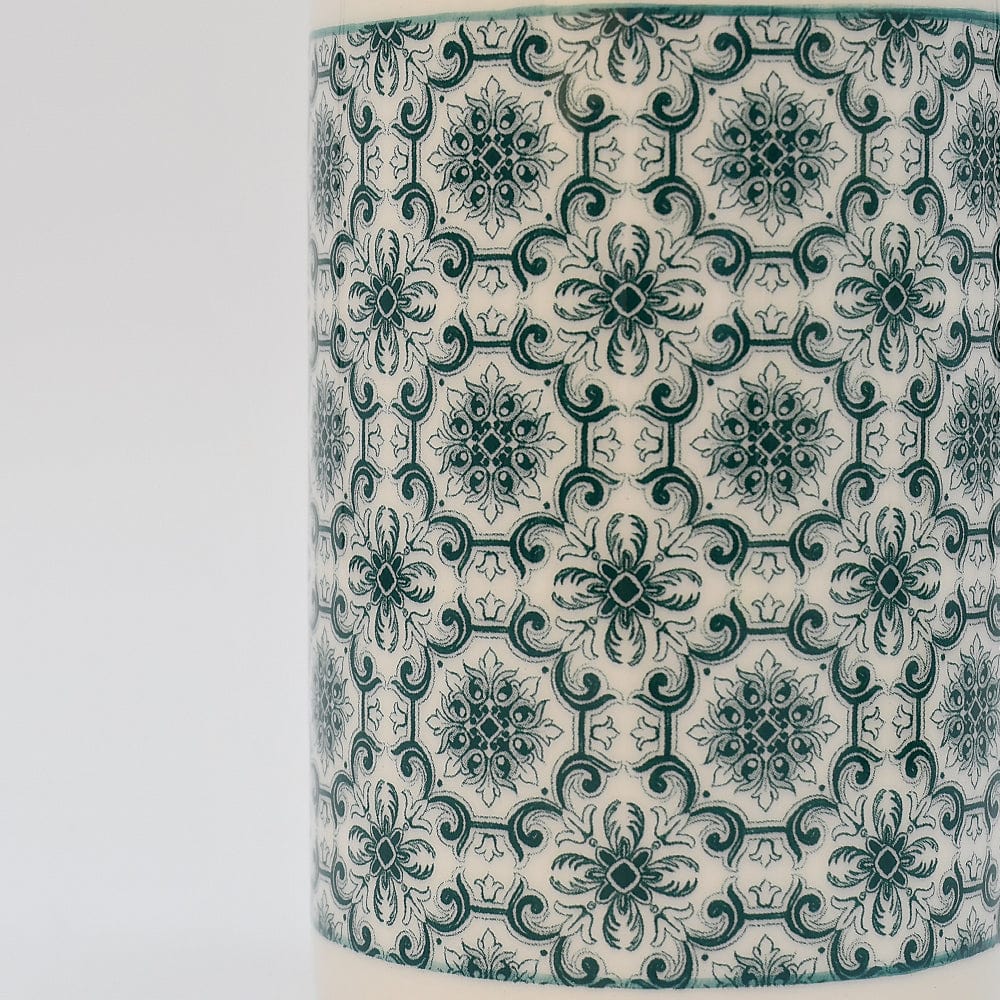 Carafe à huile en céramique motifs azulejos verts Carafe à huile en céramique "Padrão" - Verte