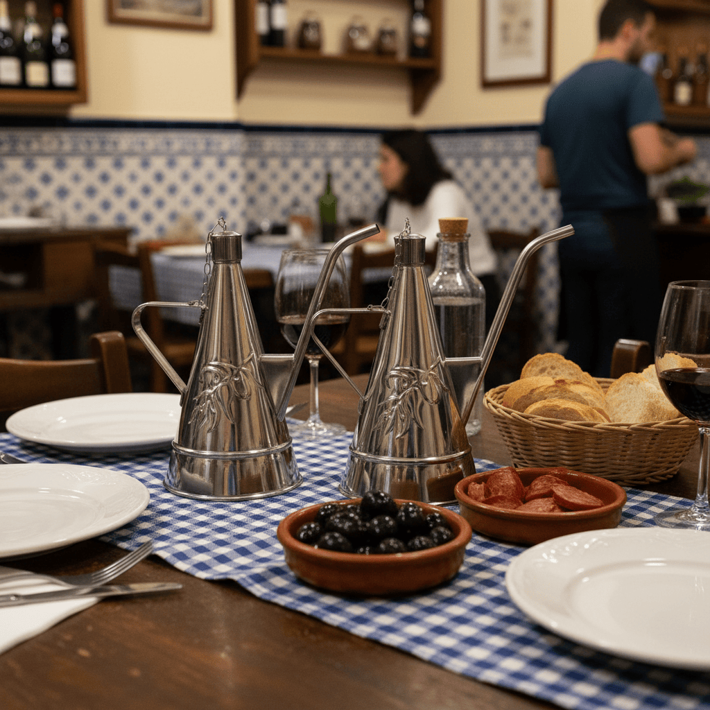 Carafe à huile en inox 500 ml ou 250ml I Carafe portugaise Carafe à huile en inox