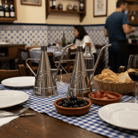 Carafe à huile en inox 500 ml ou 250ml I Carafe portugaise Carafe à huile en inox