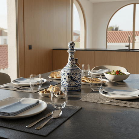 Carafe bleue en céramique de Coimbra Carafe en céramique de Coimbra