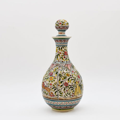 Carafe multicolore en céramique de Coimbra peinte à la main Carafe en céramique de Coimbra