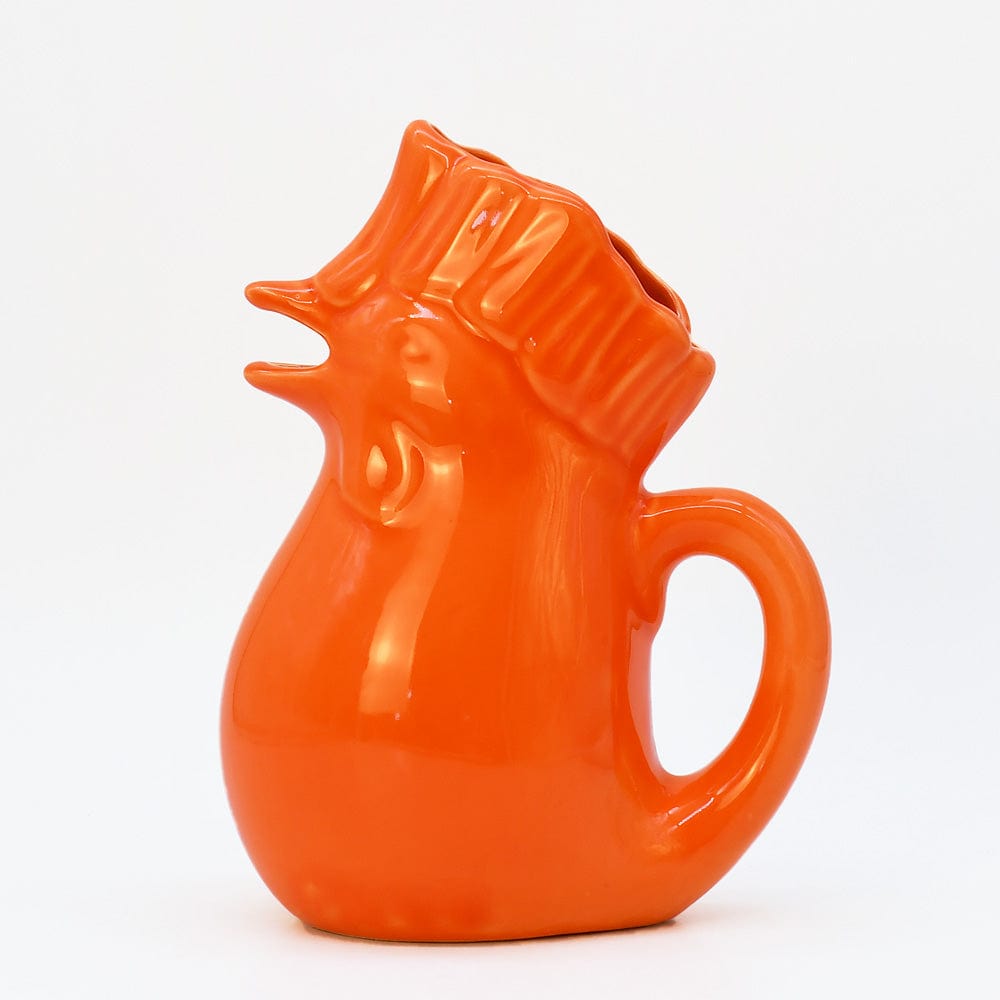 Carafe orange en céramique en forme de coq Carafe en céramique en forme de coq - Orange