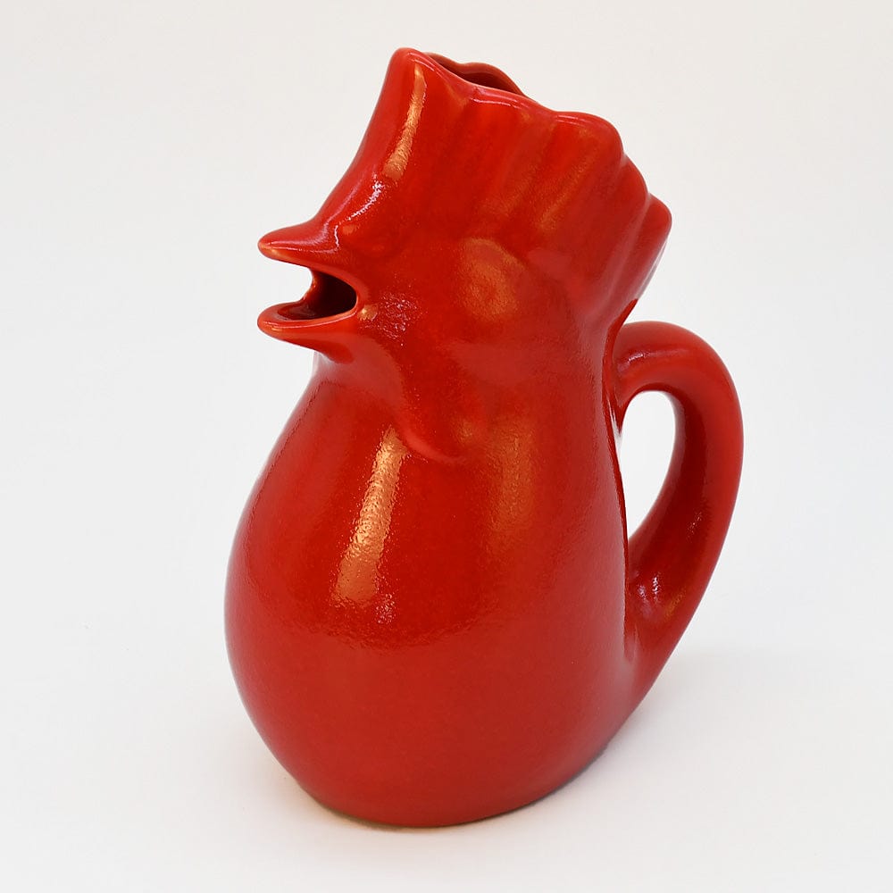 Carafe rouge en céramique en forme de coq Carafe en céramique en forme de coq - Rouge