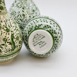 Carafe verte en céramique de Coimbra peinte à la main Carafe en céramique de Coimbra