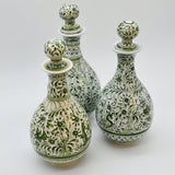 Carafe verte en céramique de Coimbra peinte à la main Carafe en céramique de Coimbra