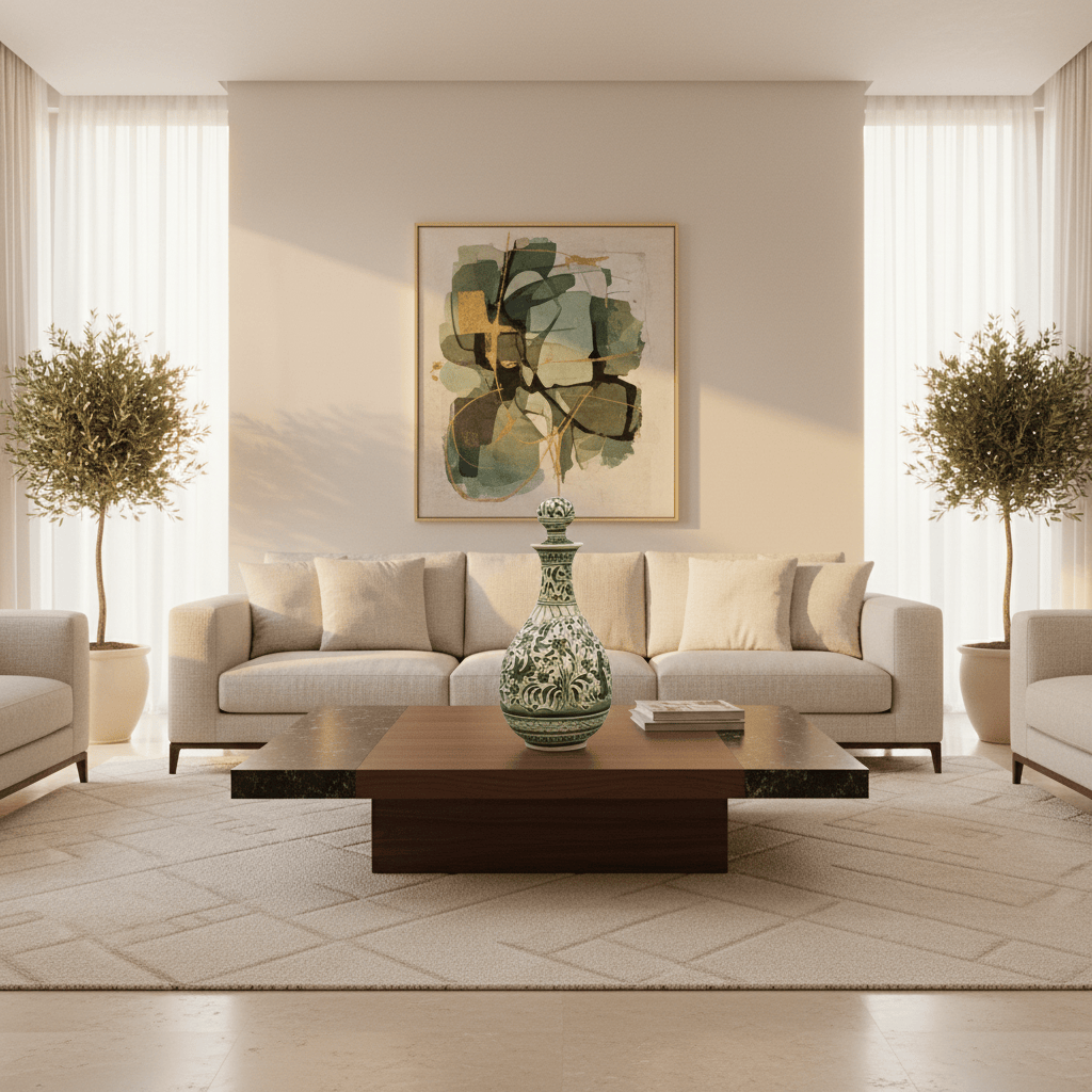 Carafe verte en céramique de Coimbra peinte à la main Carafe en céramique de Coimbra