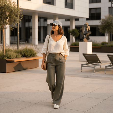 Casquette Gavroche en lin Bleu Denim Casquette en lin - Bleu ciel