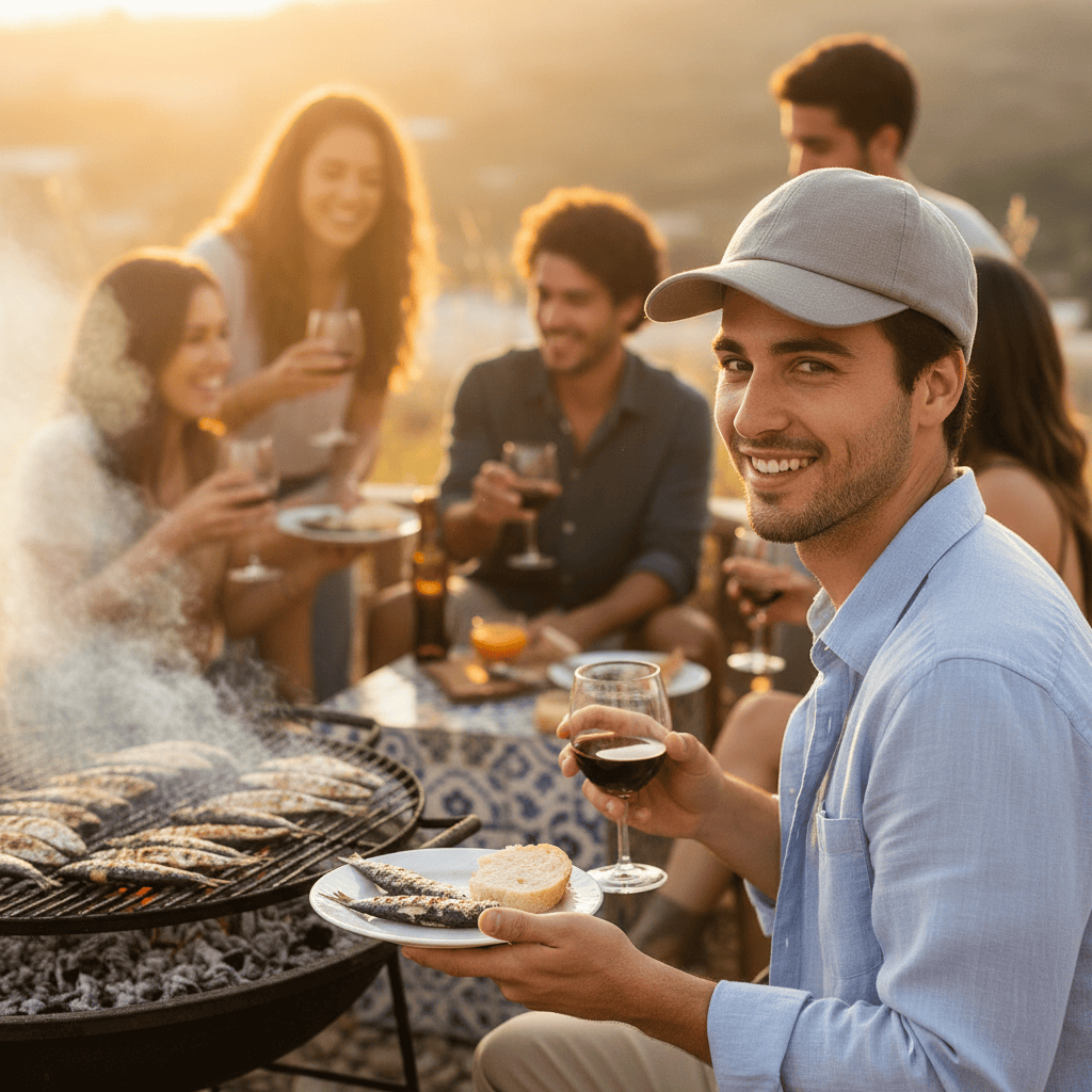 Casquette Gavroche en lin Bleu Denim Casquette en lin - Grise