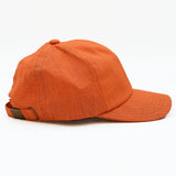 Casquette Gavroche en lin Bleu Denim Casquette en lin - Orange