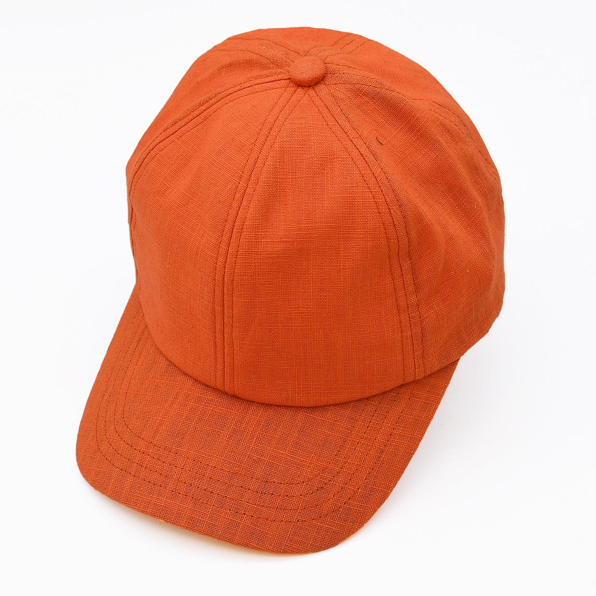 Casquette Gavroche en lin Bleu Denim Casquette en lin - Orange