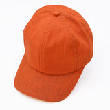 Casquette Gavroche en lin Bleu Denim Casquette en lin - Orange