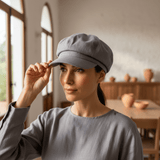 Casquette Gavroche en lin Grise Gavroche en lin - Gris