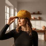 Casquette Gavroche en lin Jaune Moutarde Gavroche en lin - Jaune Moutarde