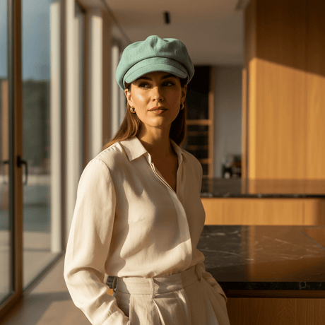 Casquette Gavroche en lin verte Gavroche en lin - Vert d'eau