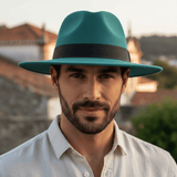 Chapeau portugais de luxe en coton vert Chapeau en coton - Vert