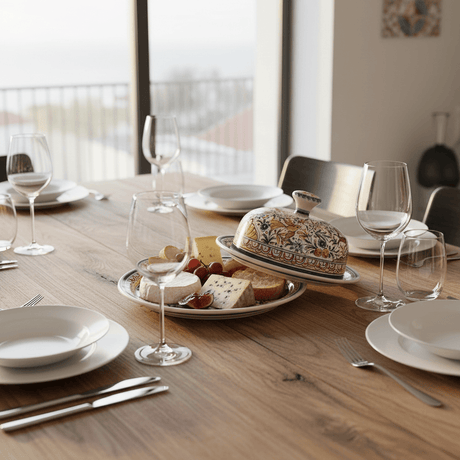 Cloche à fromage en céramique de Coimbra Plateau à fromage en céramique de Coimbra