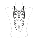 Collier en liège et 4 perles grises élégant et artisanal Collier en liège et perles - Gris