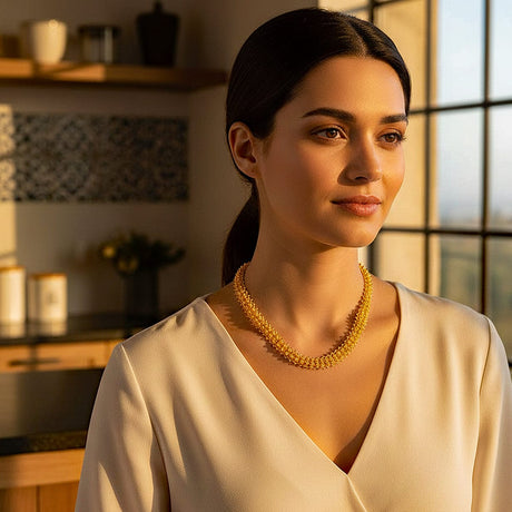 Collier traditionnel portugais en argent doré Á Portuguesa I Collier en argent doré