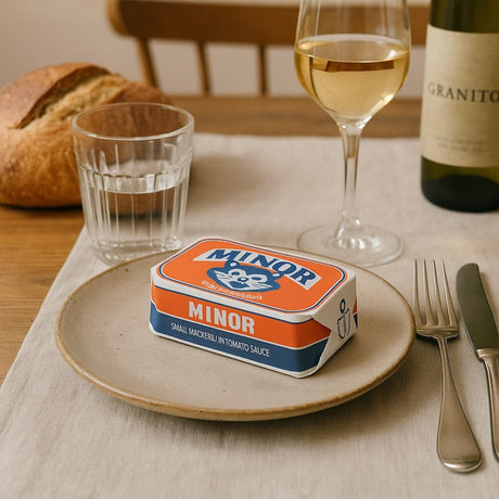 Conserve de petits maquereaux à la sauce tomate Minor Minor I Conserve de petits maquereaux à la sauce tomate