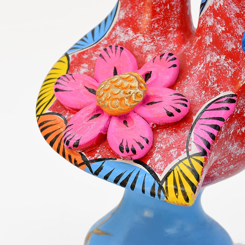 Coq du Portugal rouge en terre cuite Prazeres Cota Coq de Barcelos 30cm rouge - Prazeres Côta