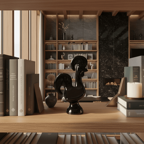 Coq portugais noir en céramique Coq portugais en céramique - Noir