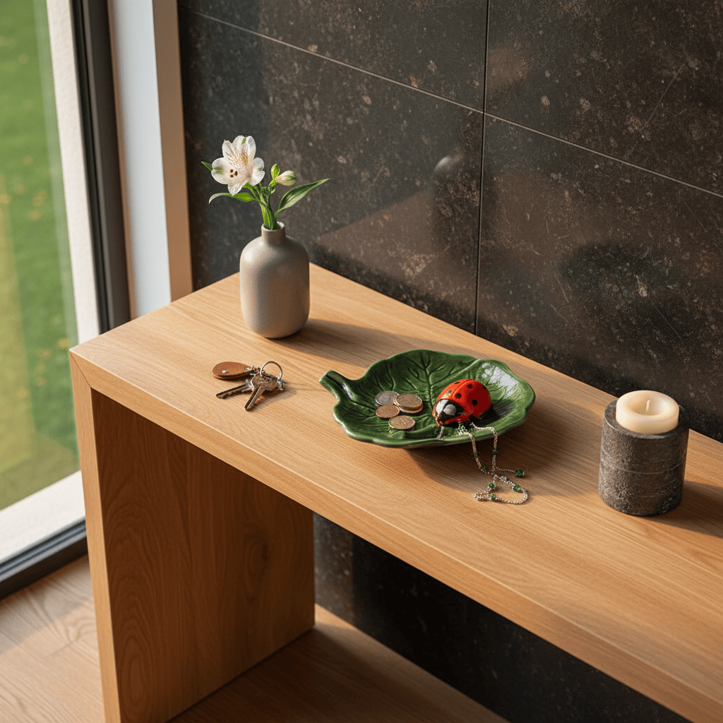 Coupe à apéritif avec coccinelle I Vaisselle portugaise Petite assiette en céramique "Joaninha" - 14cm