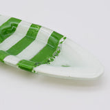 Coupe à olive verre fusionné vert blanc rayé – apéritif portugais Coupe à olive en verre - Vert