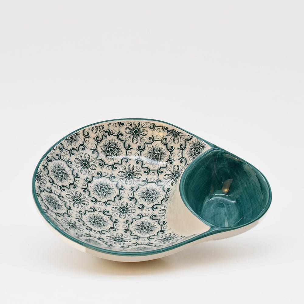 Coupe à olives en céramique verte motifs Azulejos Coupe à olives en céramique "Padrão" - Vert