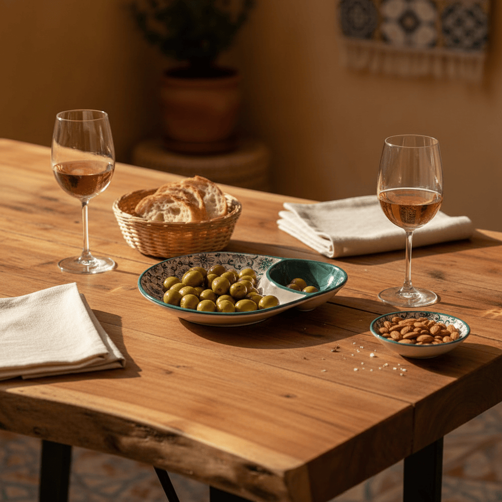 Coupe à olives en céramique verte motifs Azulejos Coupe à olives en céramique "Padrão" - Vert