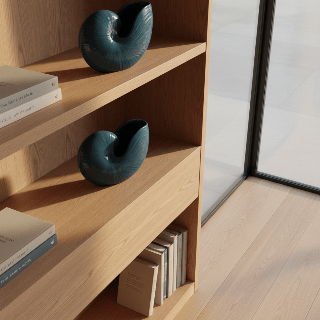 Coupe en céramique en forme de coquillage bleue pétrole Coquillage en céramique 17cm - Bleu Pétrole