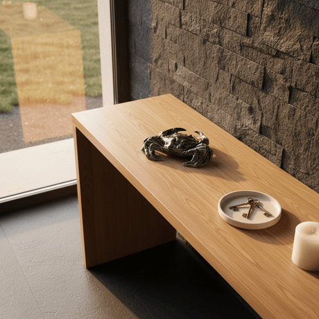 Crabe en céramique vert I Décoration murale portugaise Crabe en céramique - Vert