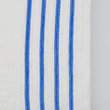 Drap de bain - 7 couleurs Blanc & bleu