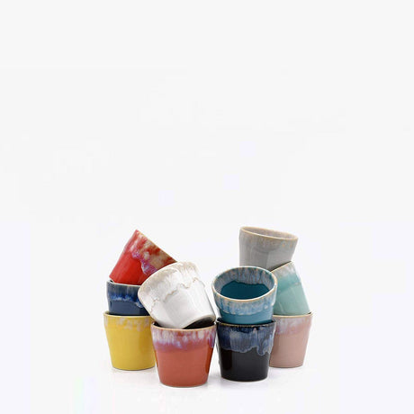 Ensemble de 10 tasse à expresso en grès I Vaisselle du Portugal Tasses espresso 10cl “Grespresso” - Lot de 10