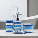 Ensemble de 3 soliflores verts I Vases en céramique du Portugal Ensemble de salle de bains - Bleu