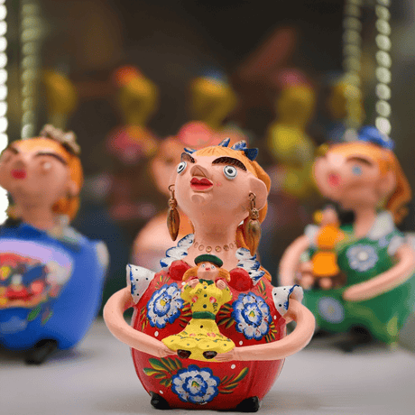 Figurine en terre cuite 30cm I Ar naïf du Portugal Boneca Barriguda 30cm - Prazeres Côta