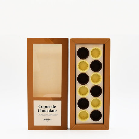 Gobelets en chocolat pour ginja (x12) – Dégustation portugaise Gobelets en chocolat