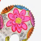 Grand Coq du Portugal blanc en terre cuite Prazeres Cota Coq de Barcelos 40cm blanc - Prazeres Côta